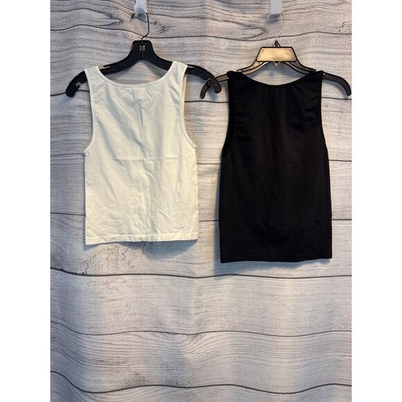Eloise Seamless Stretch Tank Top Duo White Black Size M - Picture 5 of 5